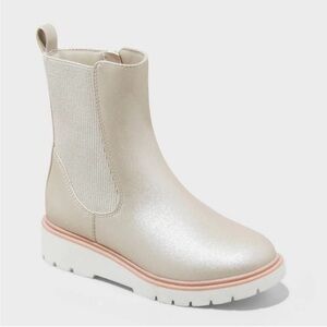 Art Class Shimmering Cream Kids Boots